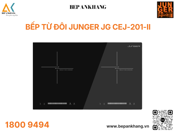 BẾP TỪ ĐÔI JUNGER CEJ-201-II - Made In Thailand